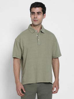 American Eagle - Men Olive Polo T-shirt