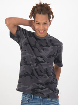American Eagle - Grey Camouflage Regular Fit T-Shirt