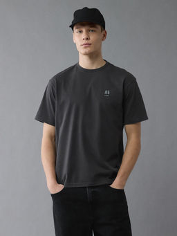 American Eagle - Grey Printed Regular Fit T-Shirt