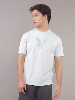 American Eagle - Men Blue Printed T-Shirt