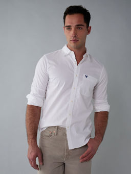 American Eagle - Men White Everyday Poplin Button-Up Shirt
