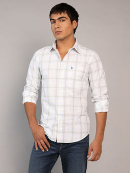 American Eagle - Men White Neutral Slim Fit Everyday Button-Up Shirt