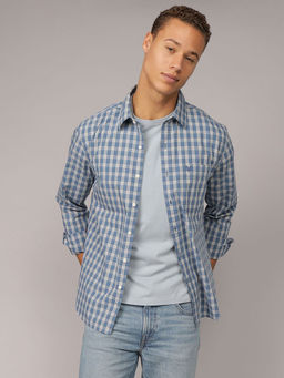 American Eagle - Men Blue Slim Fit Everyday Button-Up Shirt