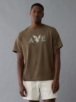 American Eagle - Men Bunker Olive Icon Logo T-shirt