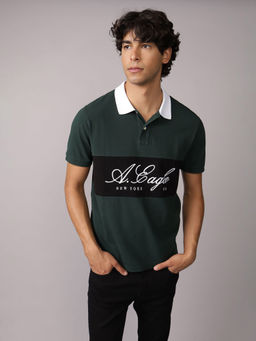 American Eagle - Men Green Polo Shirts
