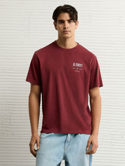 American Eagle - Men Wine Logo Graphic T-Shirt