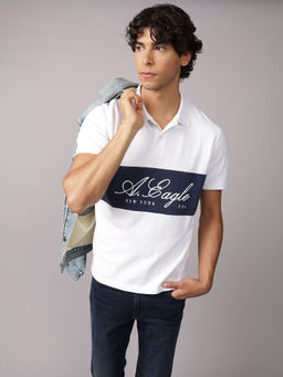 American Eagle - Men White Polo Shirts
