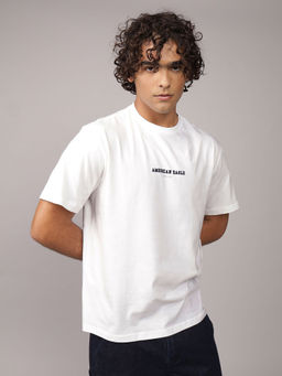American Eagle - Men White Graphic Tees
