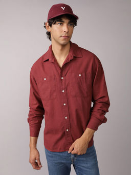 American Eagle - Men Maroon Shirt