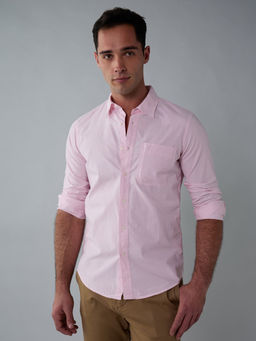 American Eagle - Men Pink Everyday Poplin Button-Up Shirt