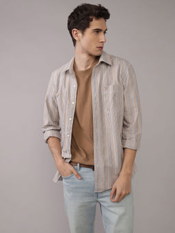 American Eagle - Men Campus Beige Everyday Slim Fit Casual Shirt