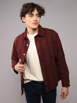 American Eagle - Men Maroon Casual Shirt