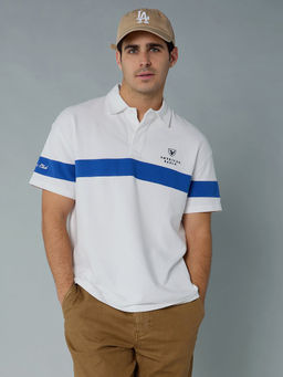 American Eagle - White Ae Logo Rugby Polo T-Shirt