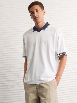 American Eagle - White Ae Soccer Polo Shirt