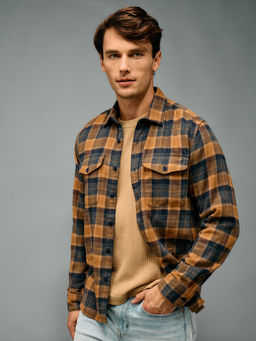 American Eagle - Men Brown Flannel Shirt