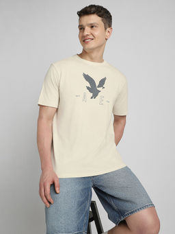 American Eagle - Cream AE Icon Logo Graphic T-Shirt