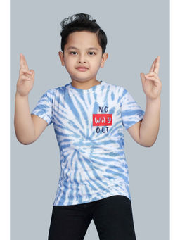 3PIN - Boys Cotton Blue Tie & Die Round Neck T-Shirt