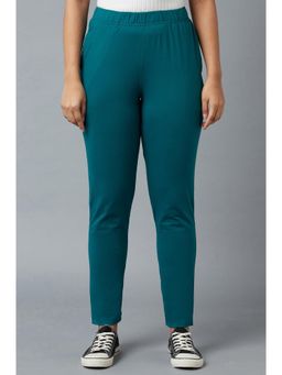 Elleven - Teal Cotton Lycra Jersy Pants