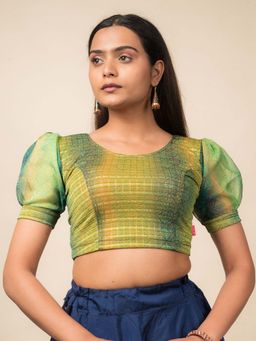 BINDIGASM'S ADVI - Women Multi-Color Jacquard Round Neck Stitched Blouse