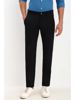 Allen Solly - Men Black Slim Fit Solid Casual Trousers