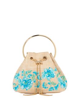 Forever New - Tallulah Flower Metal Handle Clutch with Detachable Strap