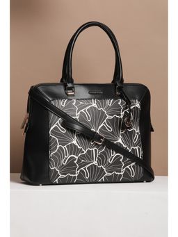 Allen Solly - Women Black Casual Handbag with Detachable Strap