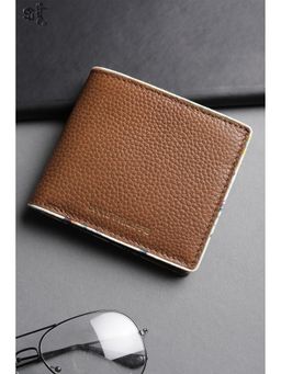 Louis Philippe - Men Tan Textured Genuine Leather Wallet