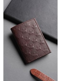 Louis Philippe - Men Brown Textured Genuine Leather Wallet