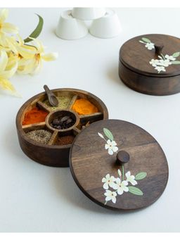 AURUM CRAFTS - Bella Mango Wood Masala Spice Box