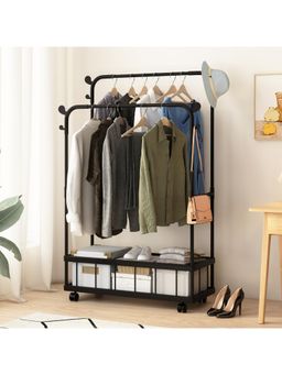 Story@Home - Plastic & Metal Double Rod Clothes Rack
