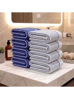Athom Living - Multi-Color 400 GSM Ultra Soft Cotton Premium Hand Towels (Pack of 8) (M)