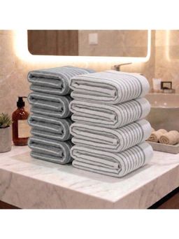 Athom Living - Multi-Color 400 GSM Ultra Soft Cotton Premium Hand Towels (Pack of 8) (M)