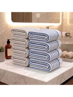 Athom Living - Multi-Color 400 GSM Ultra Soft Cotton Premium Hand Towels (Pack of 8) (M)