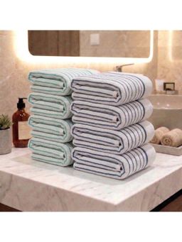 Athom Living - Multi-Color 400 GSM Ultra Soft Cotton Premium Hand Towels (Pack of 8) (M)