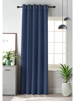 NEFERTITI HOME - Sunblock Plus Matte Finish Navy Blue Blackout Door Curtain