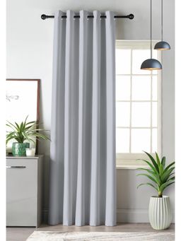 NEFERTITI HOME - Sunblock Plus Matte Steel Grey Blackout Door Curtain