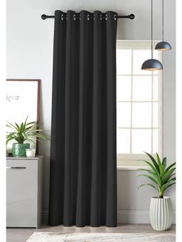 NEFERTITI HOME - Sunblock Plus Matte Finish Zade Black Blackout Long Door Curtain