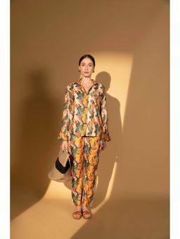 HOUSE OF SAL - Green Tropical Oversized Shirt