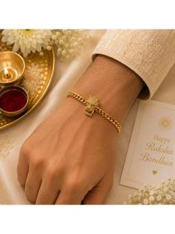 REENISAA - Gold Panther Designer Bracelet Rakhi
