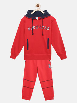 mackly - Boys Red Printed Winter (Set of 2)