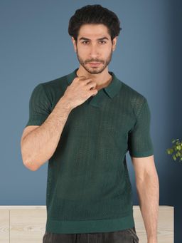 BOTABOCHI - Green Mens Bb Original Knit Polo T-Shirt