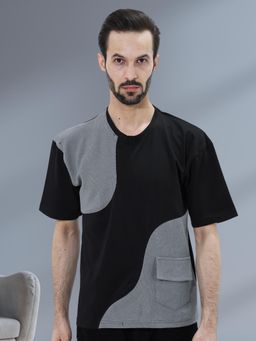 BOTABOCHI - Mens Colour Cut Half Sleeve T-Shirt