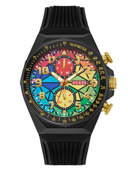 Guess - D1 46 mm Rainbow Dial Multi-function Men Watch- GW0902G3