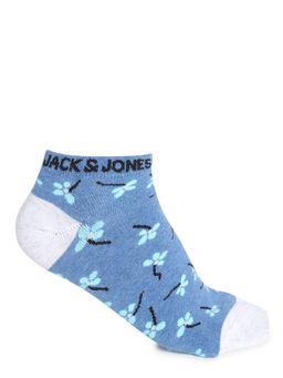 Jack & Jones - Blue Floral Ankle Socks