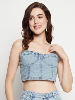 CAMLA - Women Ice Blue Tank Top