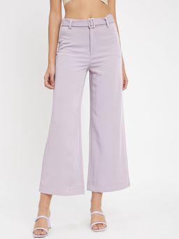 CAMLA - Women Lilac Trouser with Belt (Set of 2)