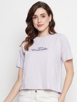 CAMLA - Women Lilac Crop T-Shirt