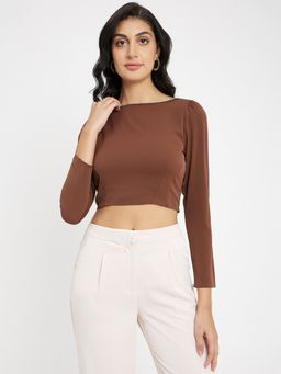 Madame - Women Chocolate Crop Top
