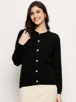 Madame - Women Black Cardigan