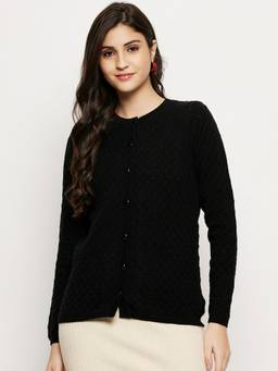 Madame - Women Black Cardigan